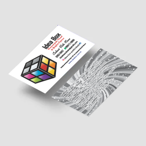 Cartão de Visita Frente Colorido e Verso Preto 4x1 Couchê 250g 9cm x 5cm 4x1 ou 4x2 Vernis UV total Frente Atrás Semi brilho Corte Reto 