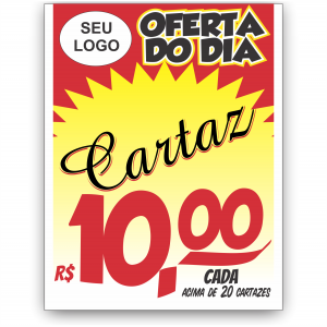 CARTAZ 65X85 PAPEL DUPLEX 250g 66x85 4X0 IMPRESSÃO  01 A 02 R$ 20,00 Cada / 03 a 04 R$ 18,00 cada / 05 a 07 R$ 17,00 cada / 08 R$ 16,50 cada / 09 R$ 16,00 cada / 10 a 12 R$ 15,00 cada / 13 a 14 R$ 14,50 cada / 15 a 17 R$ 14,00 cada / 18 a 19 R$ 13,00 cada / 20 em diante R$ 10,00 cada