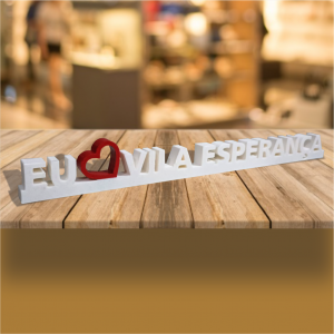 EU AMO LUGARES impressão 3D 3cm x 1,5 pelo comprimento dependendo do nome branco e coração vermelho   SERVIÇO PERSONALIZADO COM A APROVAÇÃO DO LAYOUT PELO CLIENTE VIA WHATS