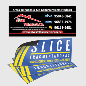 IMÃS PARA PORTA DE CARRO Manta Magnética 0,8mm 250mm x 600mm 4x0 Adesivo Impresso Laminação Transparente 