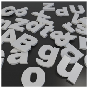 Letra PVC Expandido 5mm 5 mm recorte  PVC EXPANDIDO Somente Corte sem Acabamento 